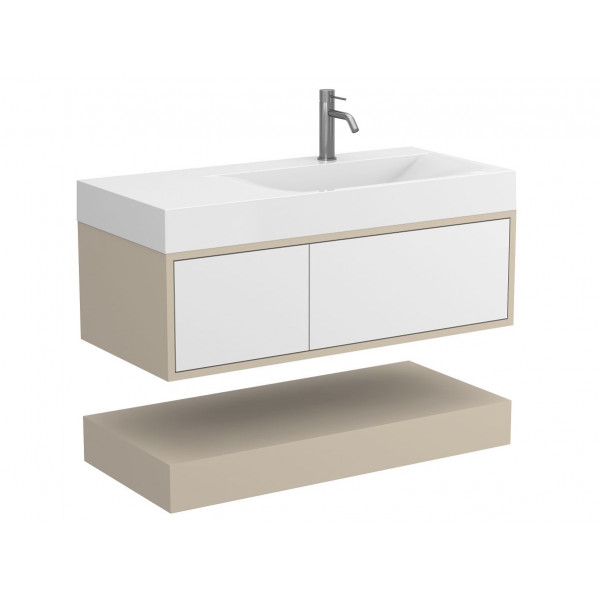 Тумба підвісна DUO Кашемір для умивальника VIOLA 1000 R Miraggio