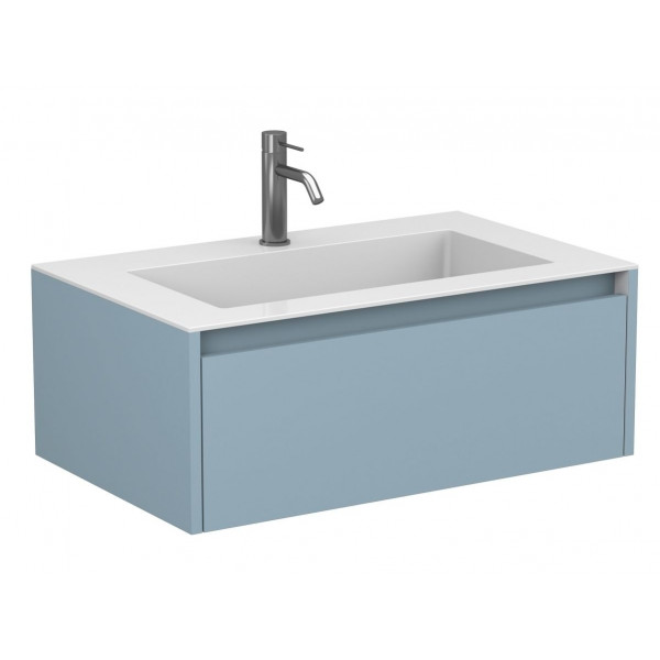 Тумба підвісна UNO блакитна для умивальника ERICA 800 Miraggio
