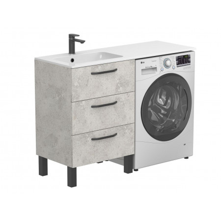 Тумба підлогова TESSA Камінь сірий для умивальника DELLA 1200 L Miraggio