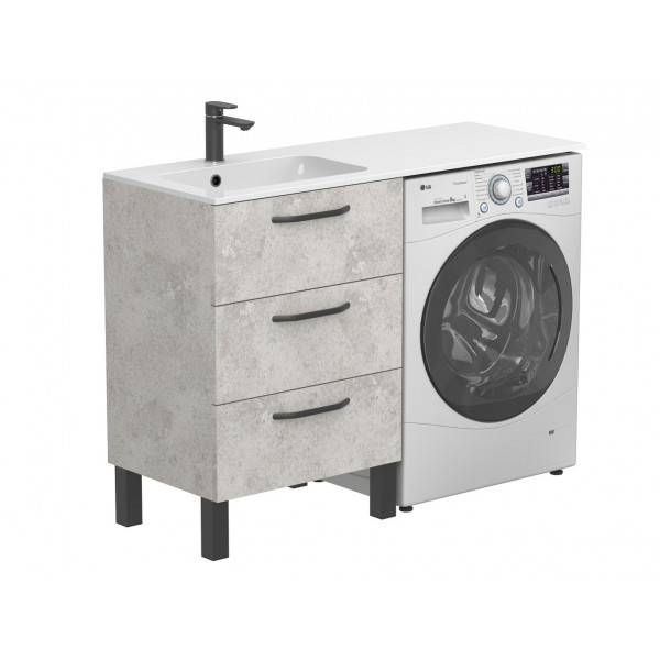 Тумба підлогова TESSA Камінь сірий для умивальника DELLA 1200 L Miraggio