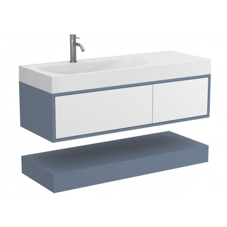 Тумба підвісна DUO Сірий для умивальника VIOLA 1200 L Miraggio