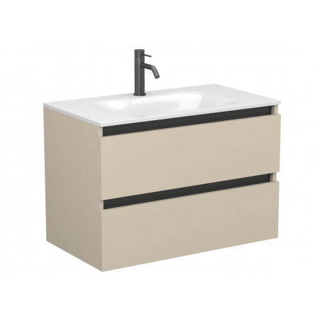 Тумба підвісна NATURA кашемір, МДФ, для умивальника JESSEL 800 Miraggio