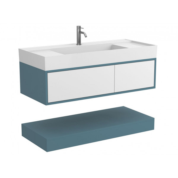 Тумба підвісна DUO Камінь зелений для умивальника SOUL 1200 Miraggio