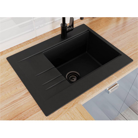 Кухонная мойка BODRUM 650 black shine