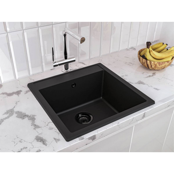Кухонная мойка BODRUM 510 black shine