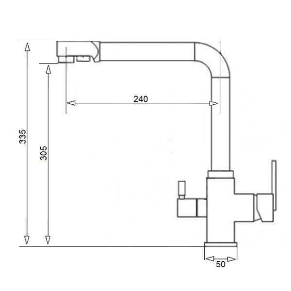 Смеситель кухонный Fabiano FKM 31 Inox 8231.402.0389