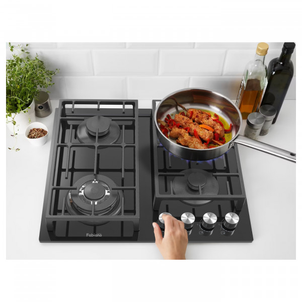 Газовая варочная панель Fabiano FHG 2844 VGHT Black Glass 8112.507.1111