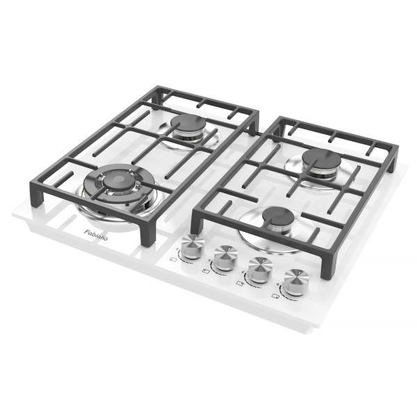 Газовая варочная панель Fabiano FHG 2844 VGHT White Glass 8112.507.1112