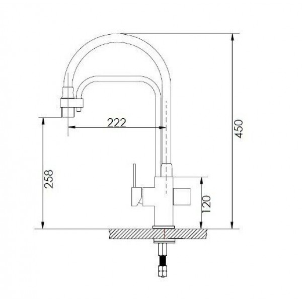 Кухонний змішувач Fabiano FKM 31.11 Inox Black 02 8231.403.0855