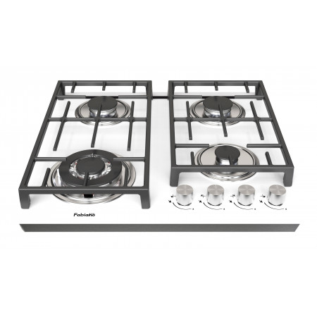Газовая варочная панель Fabiano FHG 2844 VGHT White Glass 8112.507.1112