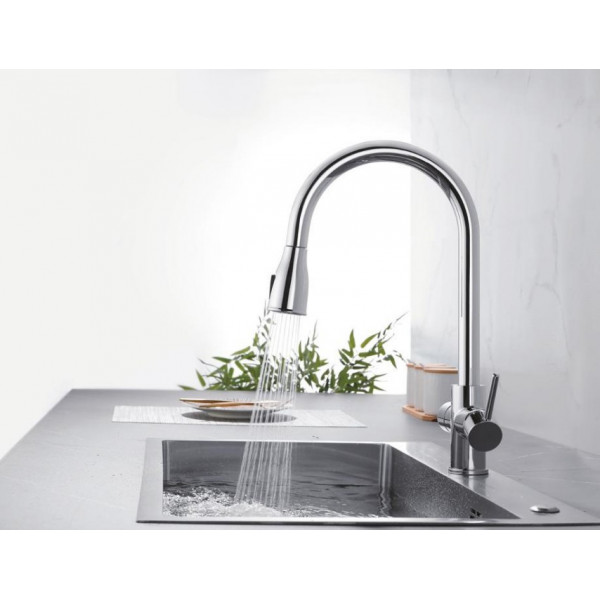 Смеситель кухонный Fabiano FKM 3122 Inox 8231.403.1151