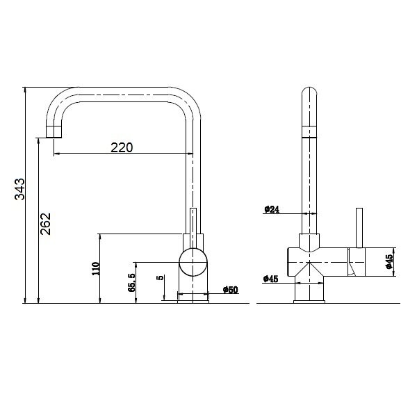 Смеситель кухонный Fabiano FKM 32 SS Inox 8232.401.0498