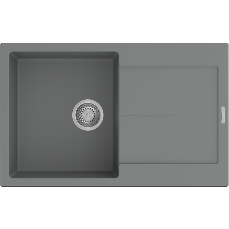 Гранитная мойка Fabiano Navio 79x50 Grey Metallic 8221.301.1552