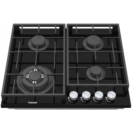 Варочная поверхность газовая Fabiano FHG 8244 VGHT Black Glass 8111.406.1470