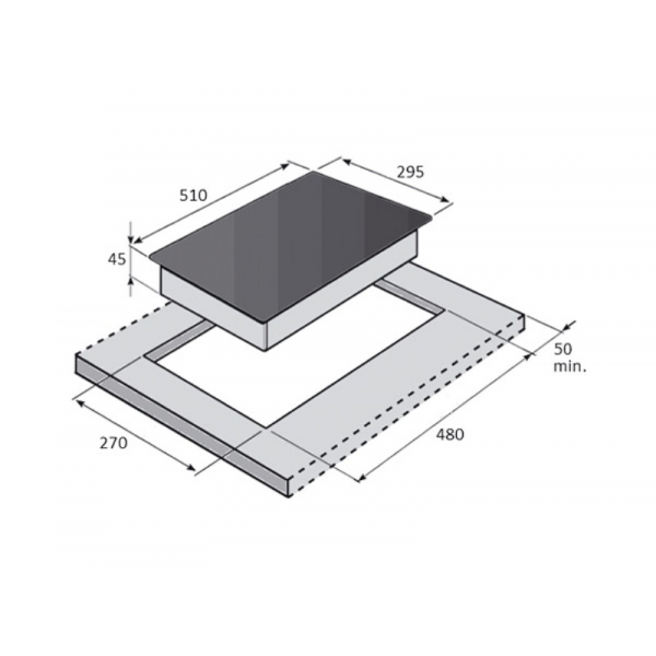 Газовая варочная панель Fabiano FHG 162 VGH Black Glass 8111.406.0837