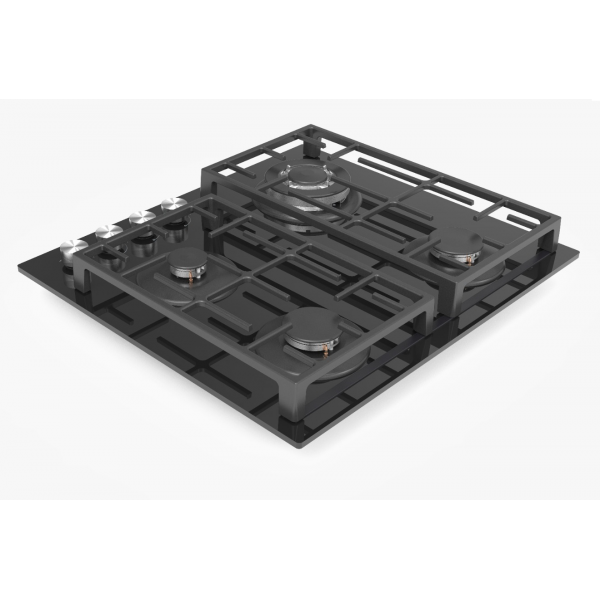 Газовая варочная панель Fabiano FHG 2844 VGHT Black Glass 8112.507.1111