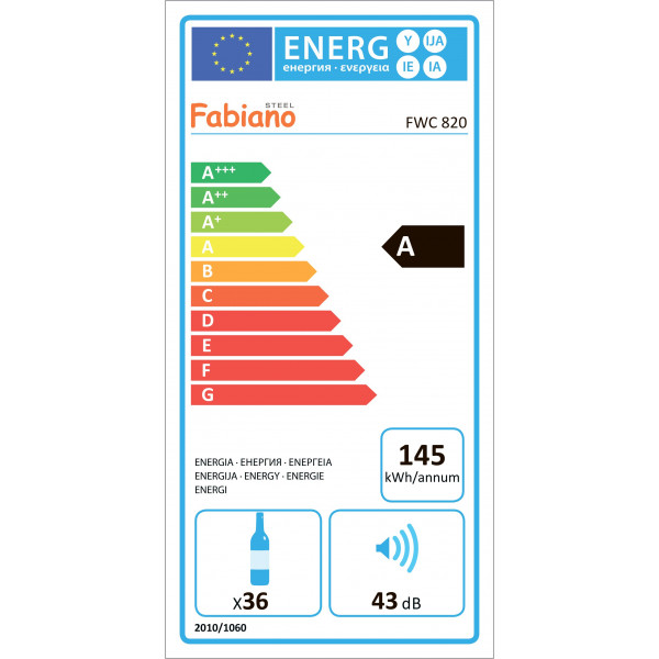 Винный шкаф Fabiano FWC 820 Inox 8171.405.0275