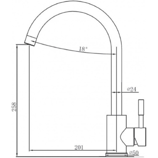 Смеситель кухонный Syntra SKF 850 ST Titanium 8232.401.0913
