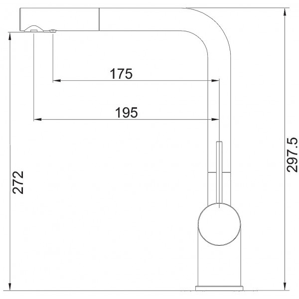 Кухонный смеситель Fabiano FKM 3112 SS Inox 8231.401.1156