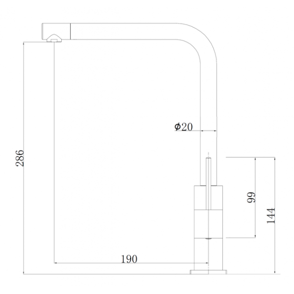 Кухонный смеситель Fabiano FKM 51 SS Inox 8232.401.0765