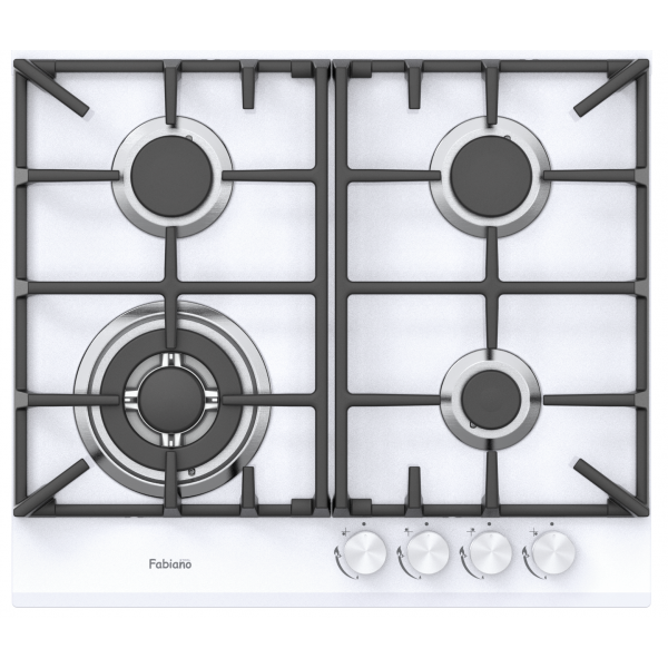 Газовая варочная панель Fabiano FHG 1044 VGHT2 White Glass 8111.406.1491