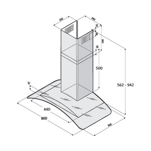 Вытяжка Fabiano Arco-B 60 Inox 8105.504.0360