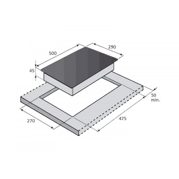 Газовая варочная панель Fabiano FHG 132 VGH Inox 8112.406.0839