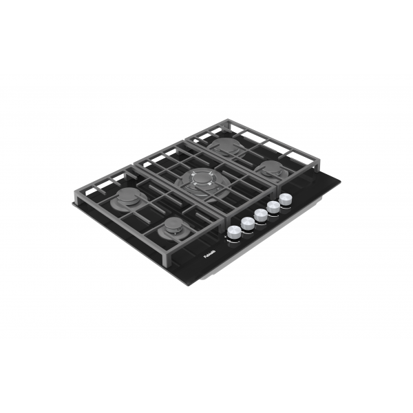 Варочная поверхность газовая Fabiano FHG 8255 VGHT Black Glass 8111.406.1479