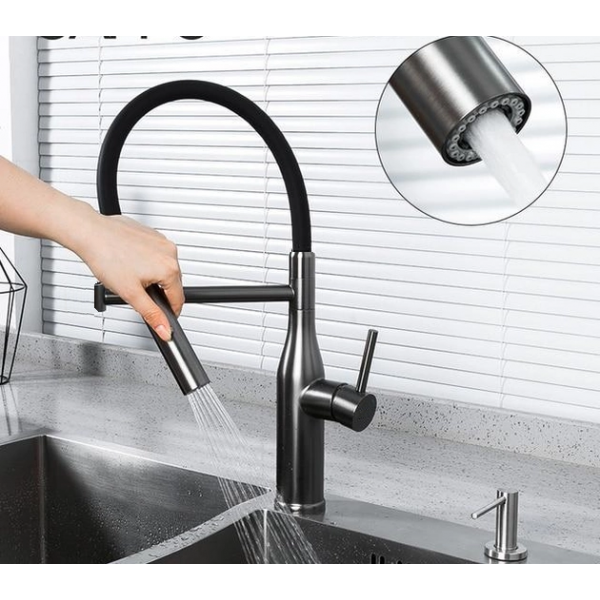 Кухонный смеситель Fabiano FKM 70 Black Steel 8232.403.1542