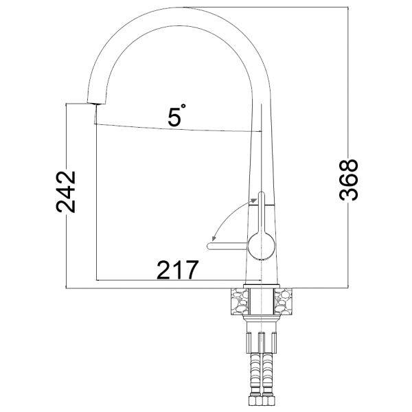Кухонный смеситель Fabiano FKM 72 SS Inox 8232.401.1609