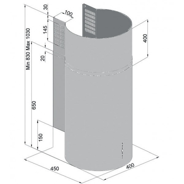 Вытяжка Fabiano Cylindra 40 Inox 8105.504.1 028