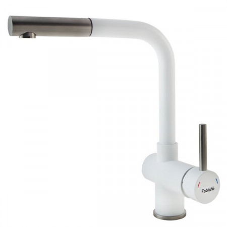 Смеситель кухонный Fabiano FKM 46P SS Alpine White 8232.401.0224