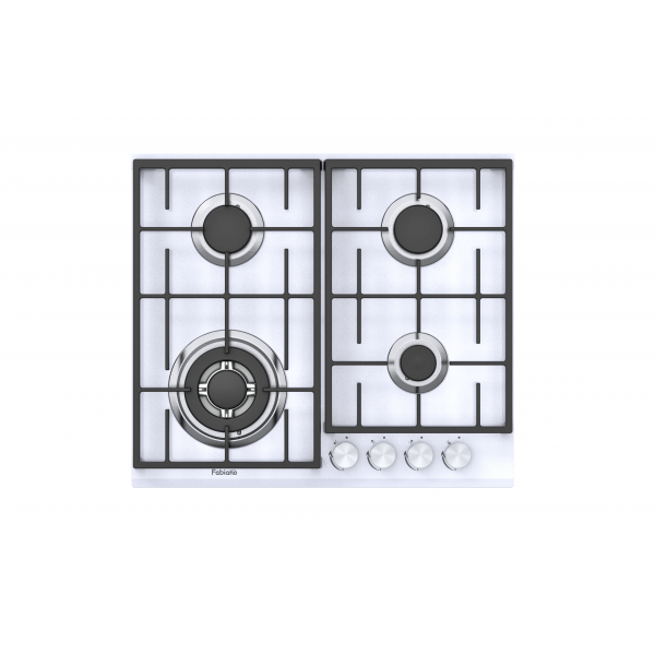 Варочная поверхность газовая Fabiano FHG 8244 VGHT White Glass 8111.406.1471