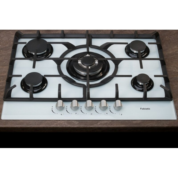 Газовая варочная панель Fabiano FHG 1055 VGHT White Glass 8111.405.0311