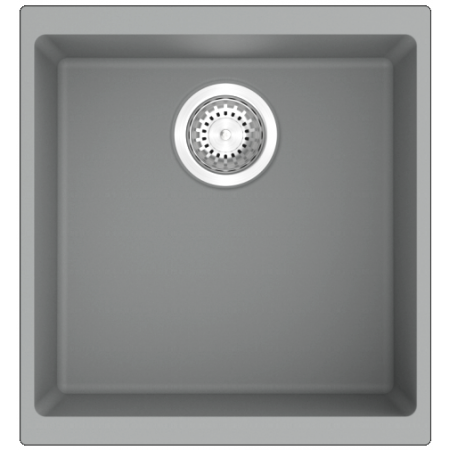Гранитная мойка Fabiano Navio 43x46 Grey Metallic 8221.301.1700
