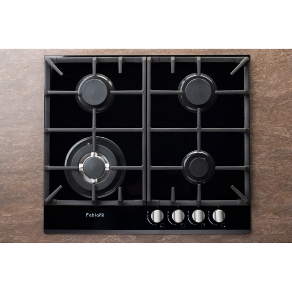Газовая варочная панель Fabiano FHG 1044 VGHT Black Glass 8111.405.0342