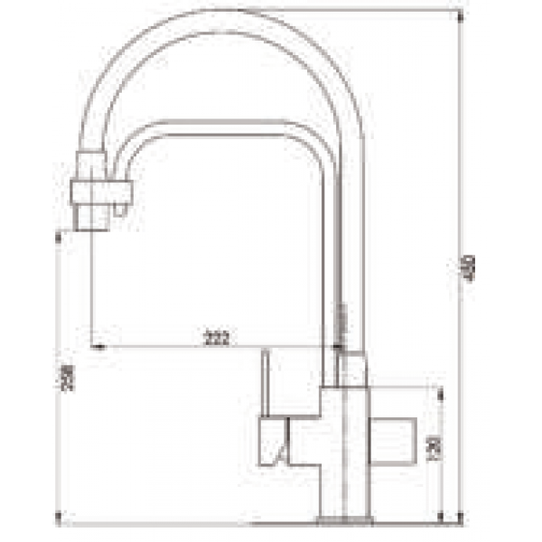 Кухонный смеситель Fabiano FKM 31.11 Black Steel 8231.403.1 050