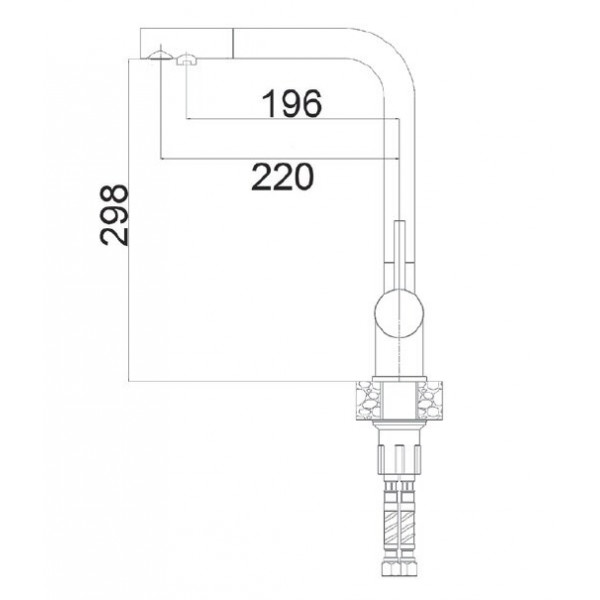 Смеситель кухонный Fabiano FKM 31.40 SS Inox 8231.401.0070