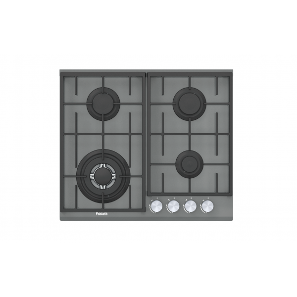 Варочная поверхность газовая Fabiano FHG 8244 VGHT Titanium Glass 8111.406.1473