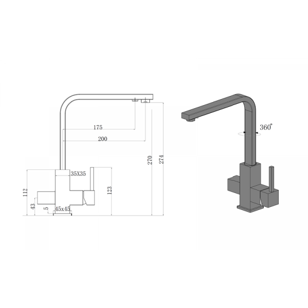 Кухонный смеситель FKM 3117 SS Nano Graphite 8231.401.0872