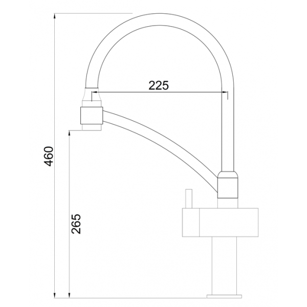 Смеситель кухонный Fabiano FKMS 60 Inox 8232.403.0757