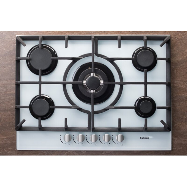 Газовая варочная панель Fabiano FHG 1055 VGHT White Glass 8111.405.0311