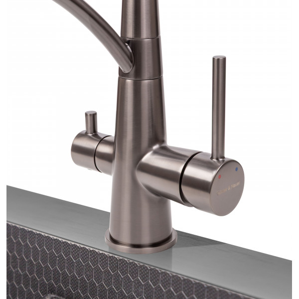 FEST Gun Metal: кухонний змішувач Gunter&Hauer