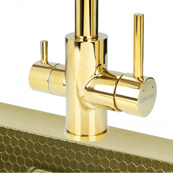 PERLE Gold: кухонний змішувач Gunter&Hauer