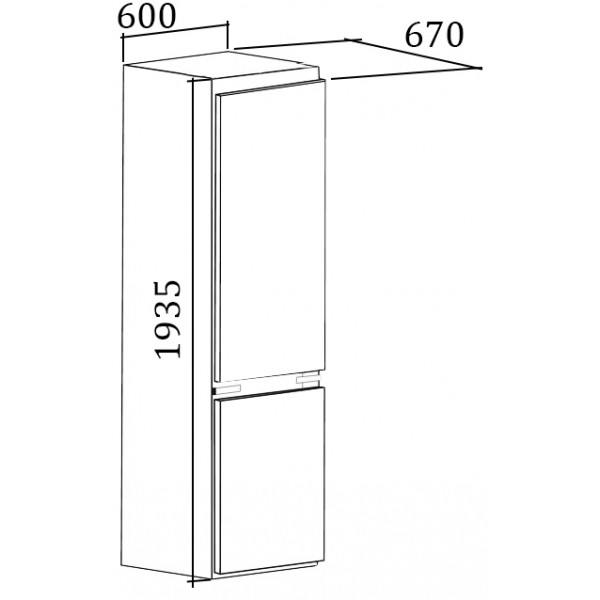 FN 342 IDBG: відокремлений холодильник Gunter & Hauer (покриття дверцят: скло)