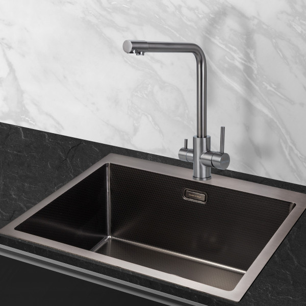 PERLE Gun Metal: кухонний змішувач Gunter&Hauer