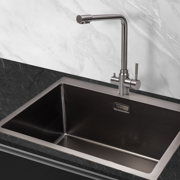 LUFT Gun Metal: кухонний змішувач Gunter&Hauer