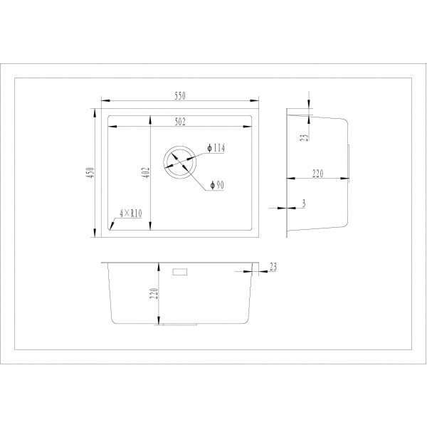 Ruwer 5522 Inox Honey: кухонна мийка Gunter & Hauer (55x45 см)