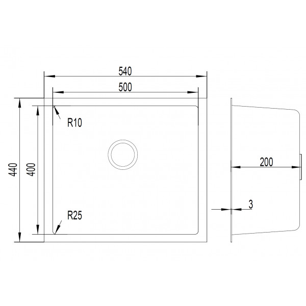 Gera 5420 IX: кухонна мийка Gunter & Hauer (54x44 см)