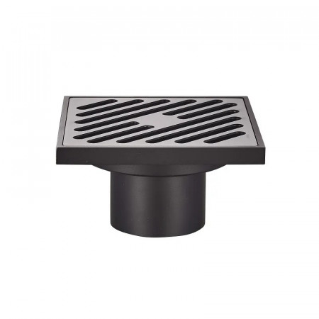 Душовий трап KOER FD10-100x100-180-BLACK (прямий відвід) (Чорний) (KR3414)